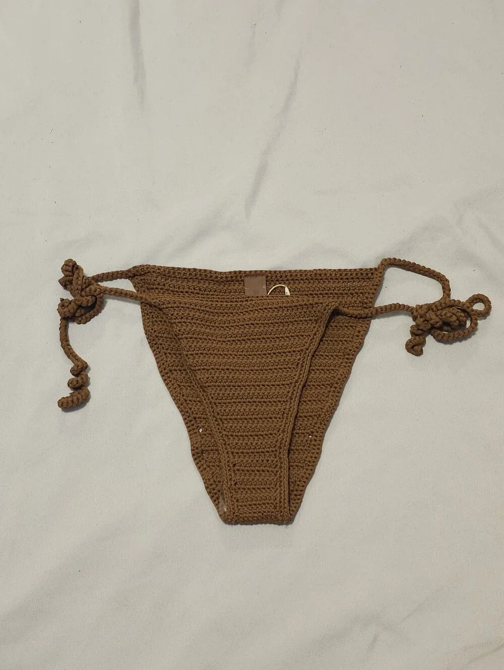 Skims Crochet Swim Tie Bikini Bottom BB-BRF-2812 Jasper Size Medium